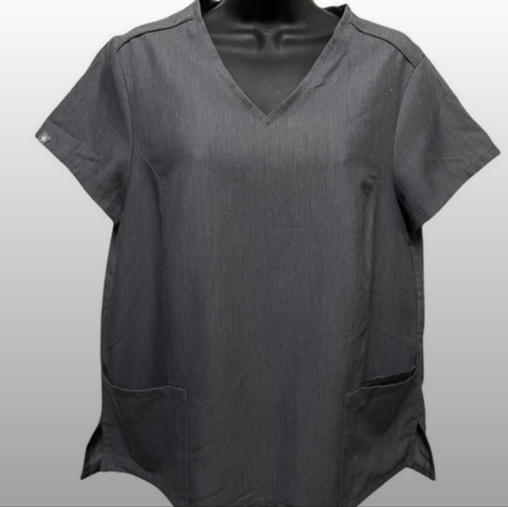 Figs Technical Collection Scrub Top  heathered grey